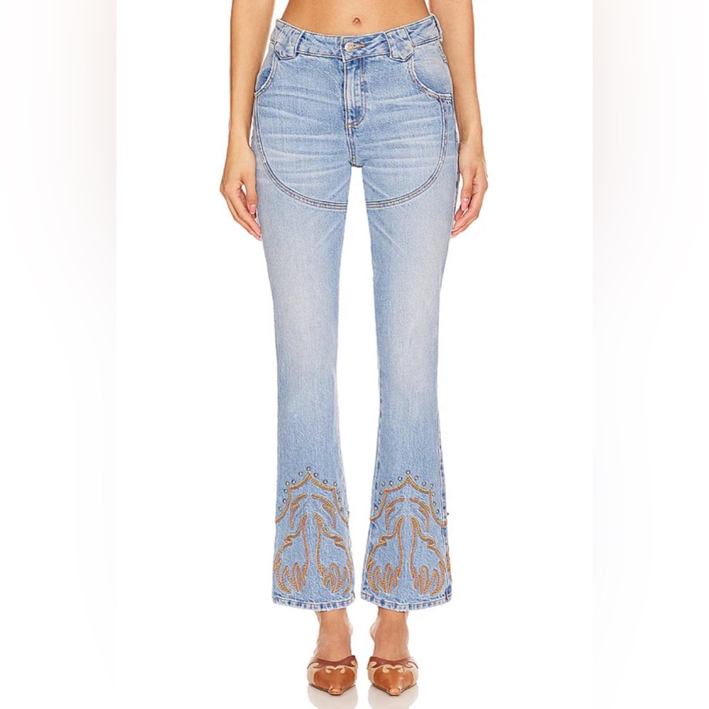 Free People X Understated Leather Western Jeans